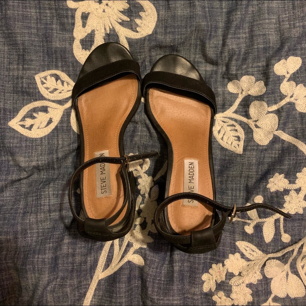 Steve Madden black heels. Size 6.5